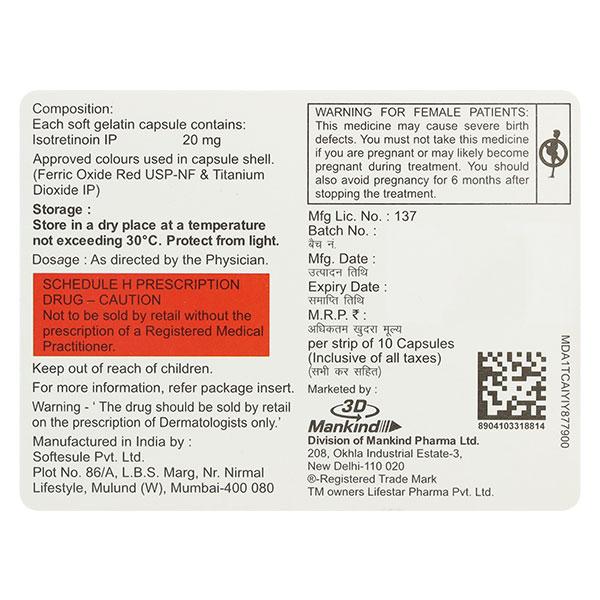 Zitblow 20mg Capsule 10'S