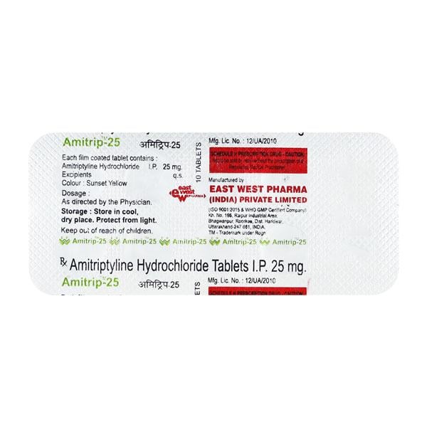 Amitrip 25mg Tablet 10'S