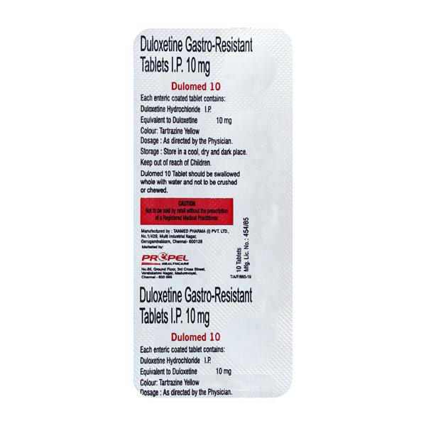 DULOMED 10 Tablet 10's