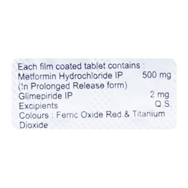 Limer M 2mg/500mg Tablet 10'S