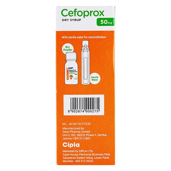 Cefoprox 50mg Tangy Orange Flavour Dry Syrup 30ml