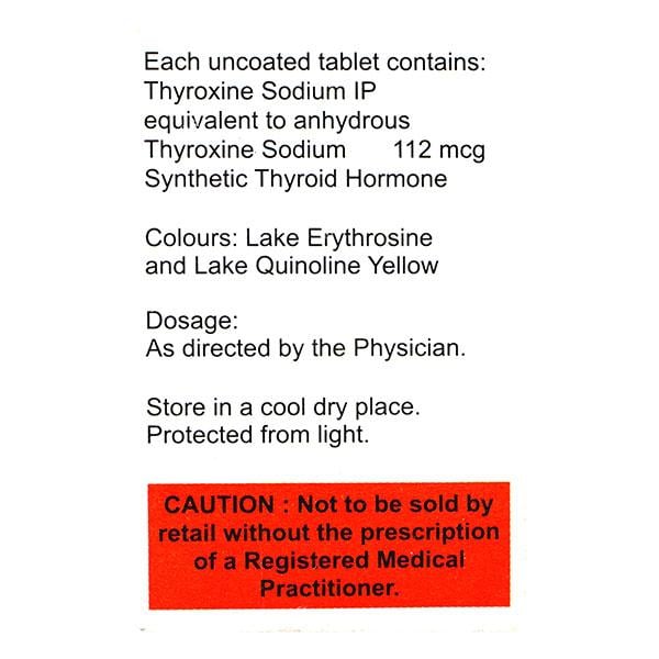 THYROX 112 Tablet 100's