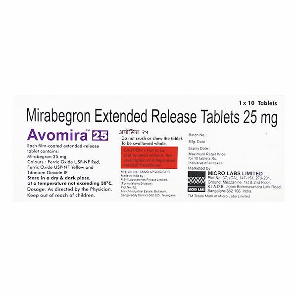 Avomira 25mg Tablet 10'S