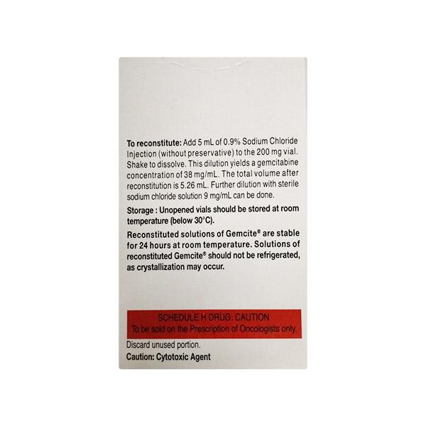 Gemcite 200mg Injection 1'S
