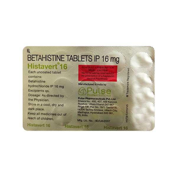 HISTAVERT 16mg Tablet 15's