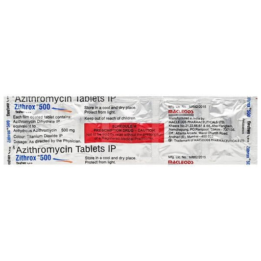 Zithrox 500mg Tablet 5'S