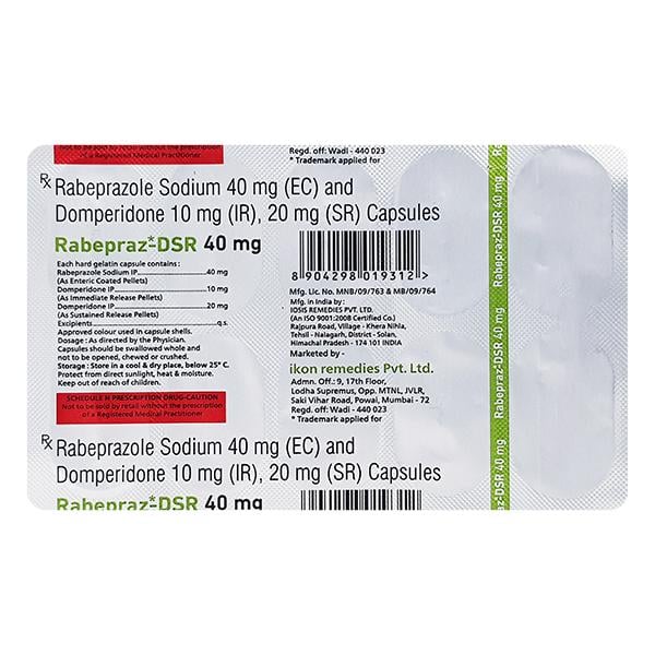 RABEPRAZ 40 DSR Capsule 10's