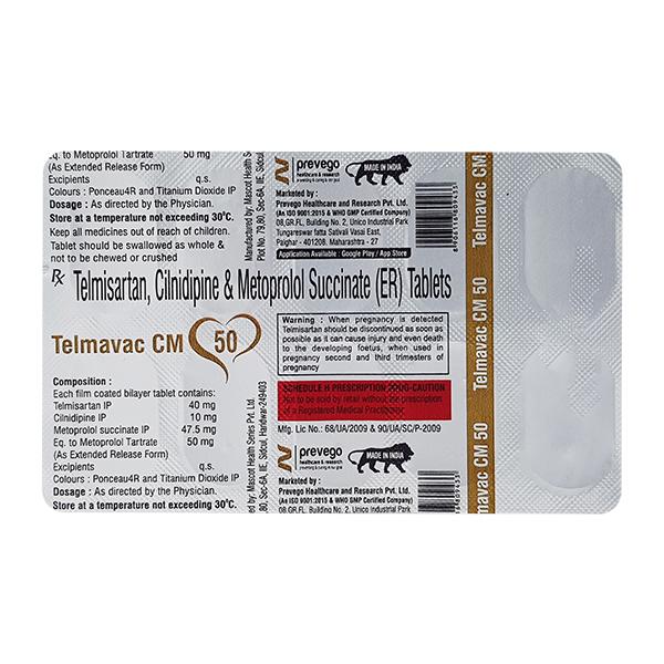 TELMAVAC CM 50 Tablet 10's