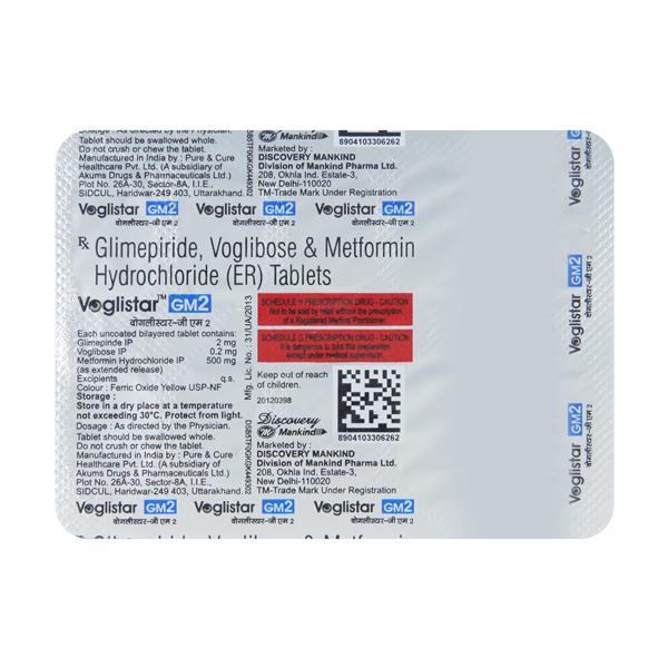 Voglistar GM 2mg Tablet 10'S