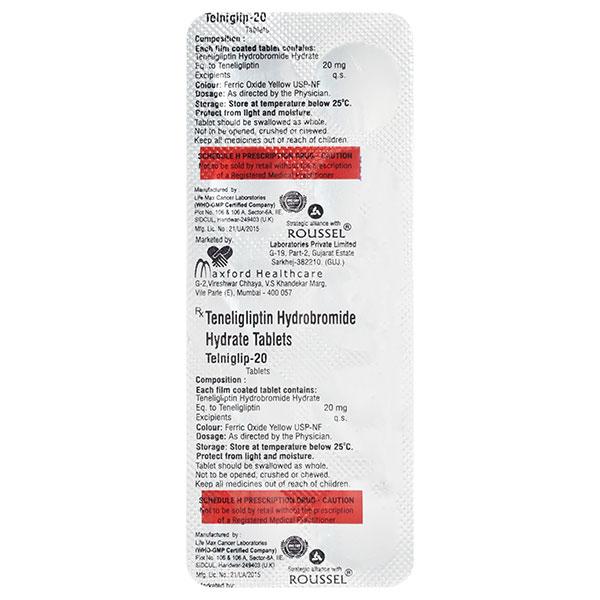TELNIGLIP 20mg Tablet 10's