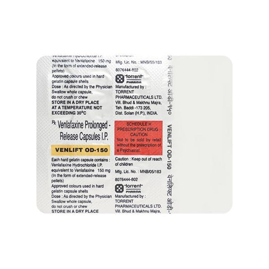 Venlift OD 150mg Capsule 10'S