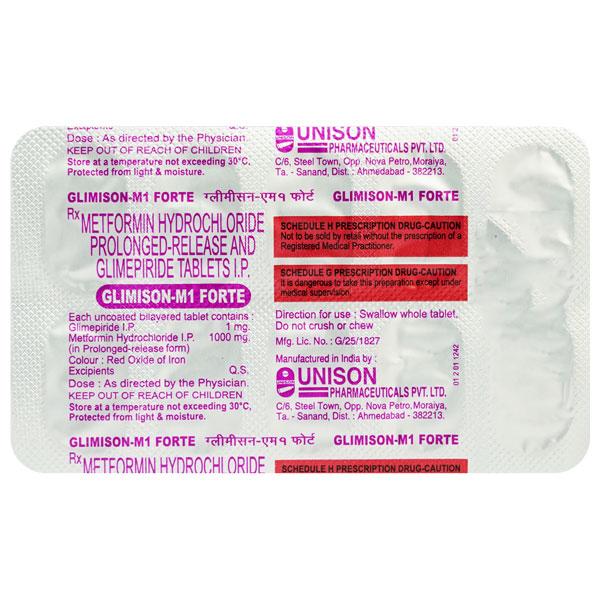 Glimison M Forte 1/1000mg Tablet 10'S