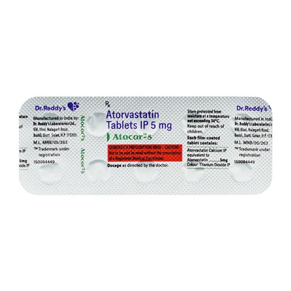 Atocor 5mg Tablet 10'S
