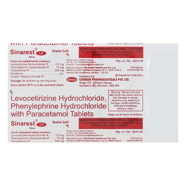 Sinarest Lp New Tablet 10's