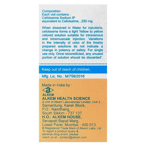 Taxim 250mg Injection 1's