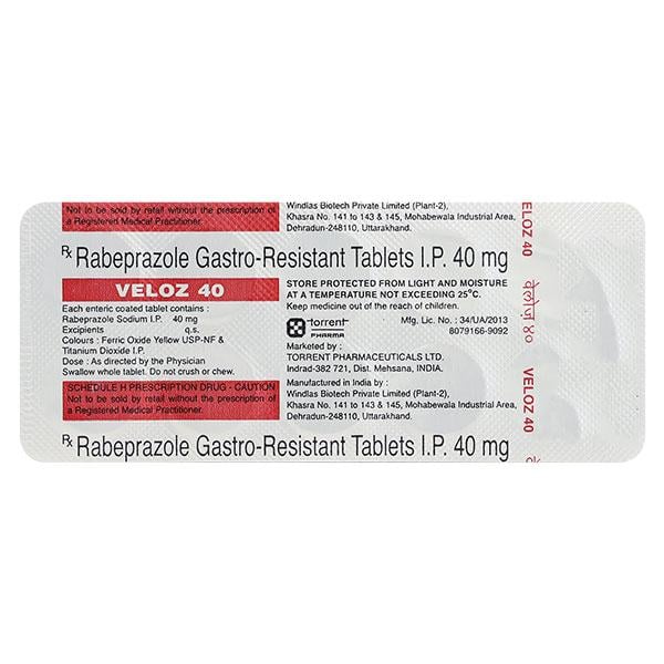 VELOZ 40 Tablet 10's