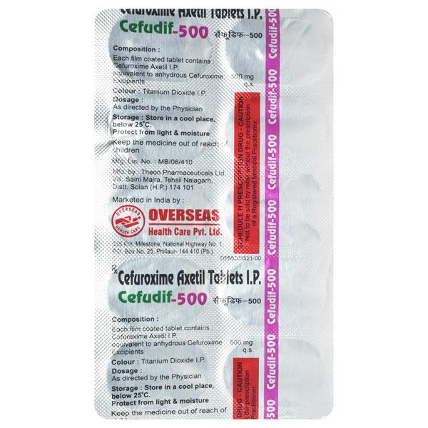 CEFUDIF 500mg Tablet 10's