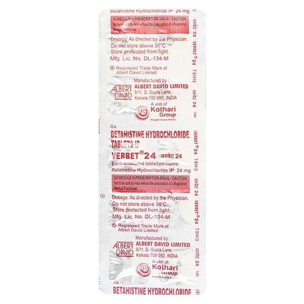 Verbet 24mg Tablet 10'S