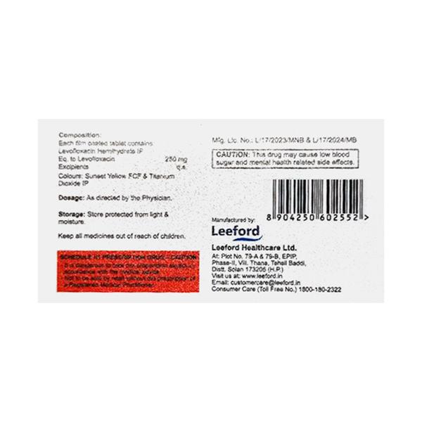 Levelfox 250mg Tablet 5'S