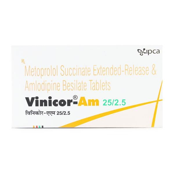 Vinicor AM 25/2.5mg Tablet 10'S