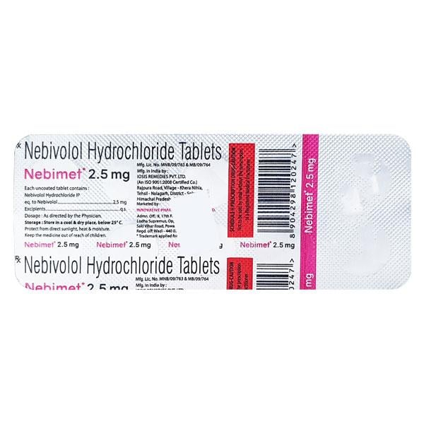 NEBIMET 2.5mg Tablet 10's