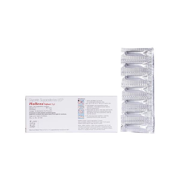 HALLENS INFANT (1G) Suppositories 7's