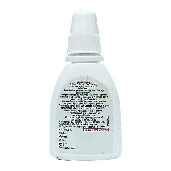 Nasivion S Saline Nasal Spray Drops 10ml