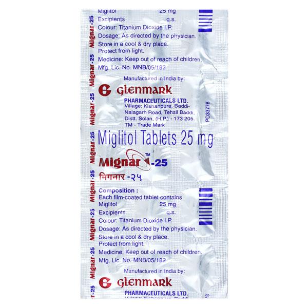 Mignar 25mg Tablet 15'S