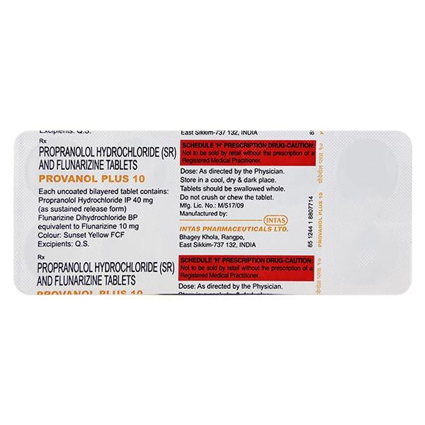 Provanol Plus 10mg Tablet 10'S