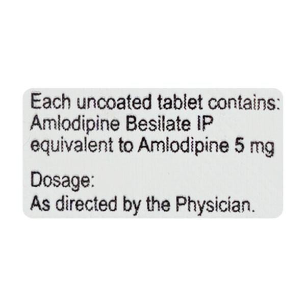 Amlovas 5mg Tablet 15'S