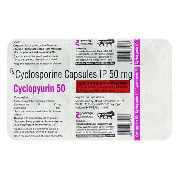 CYCLOPYURIN 50 Capsule 10's
