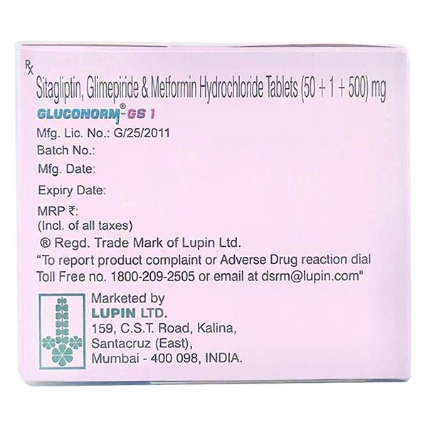 GLUCONORM GS 1 Tablet 10's