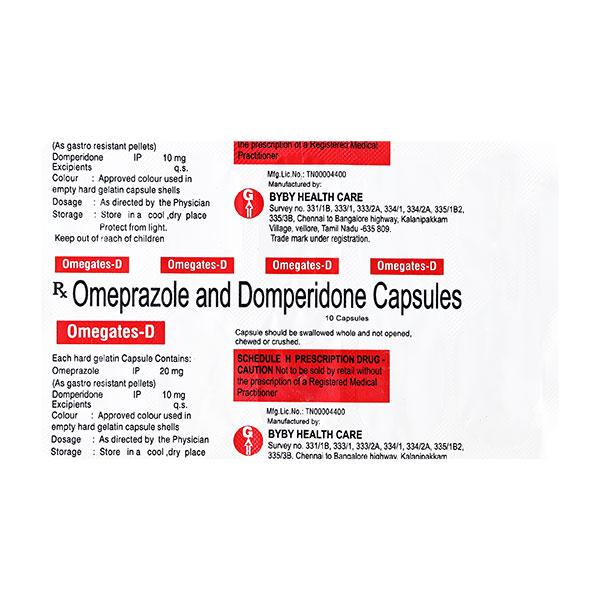 Omegates D 10mg Capsule 10'S