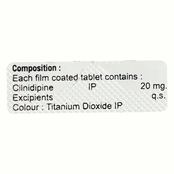 CILNIDIB 20mg Tablet 10's