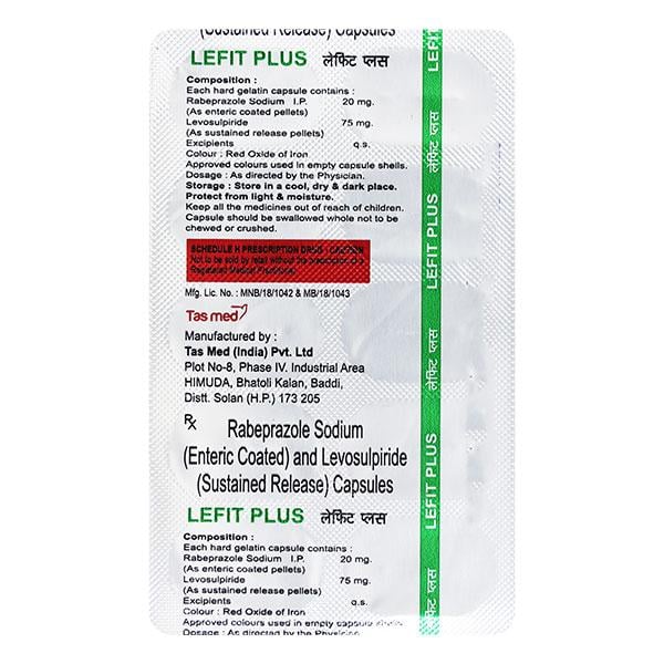 LEFIT PLUS 75/20mg Capsule 10's