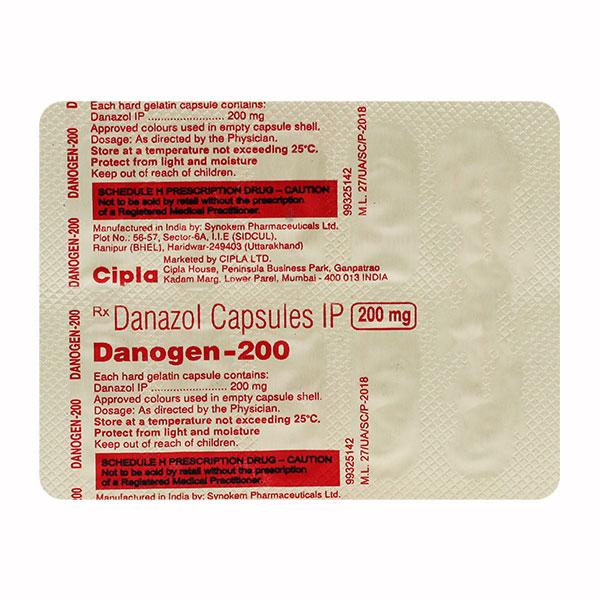 Danogen 200mg Capsule 10'S
