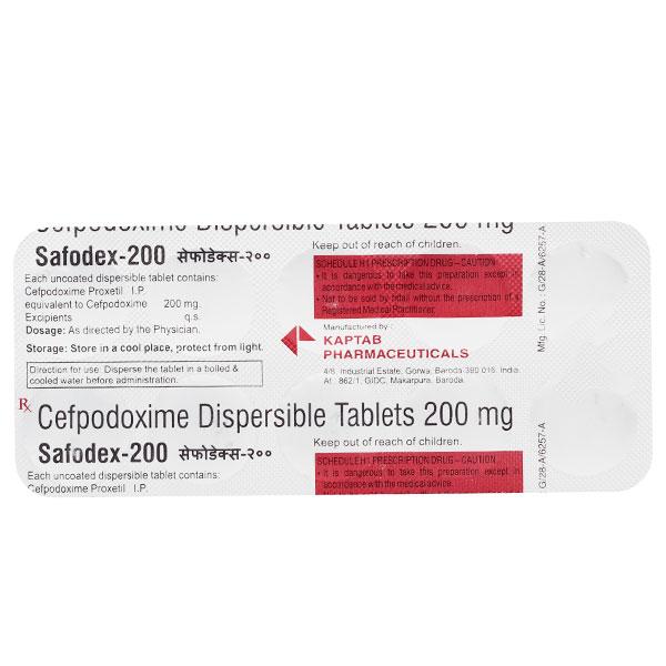 SAFODEX 200mg Dispersible tablet 10's