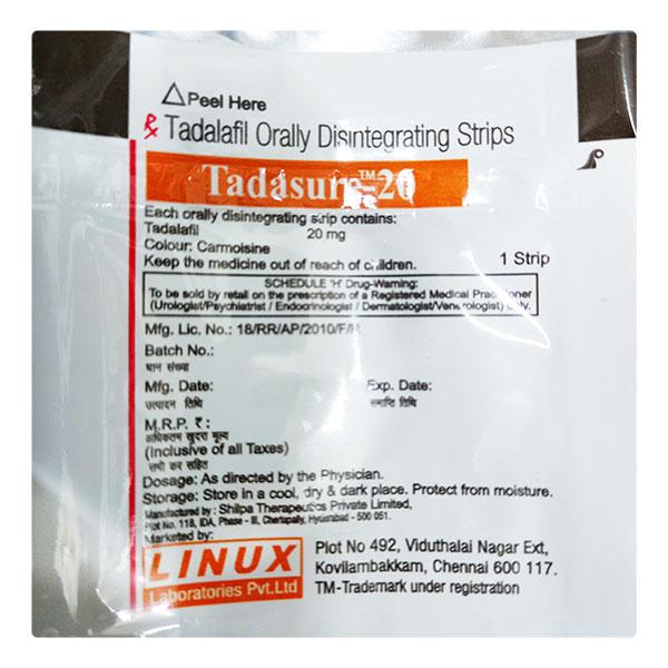 Tadasure 20mg Strip 1'S