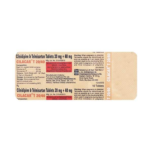 CILACAR T 20/40mg Tablet 10's