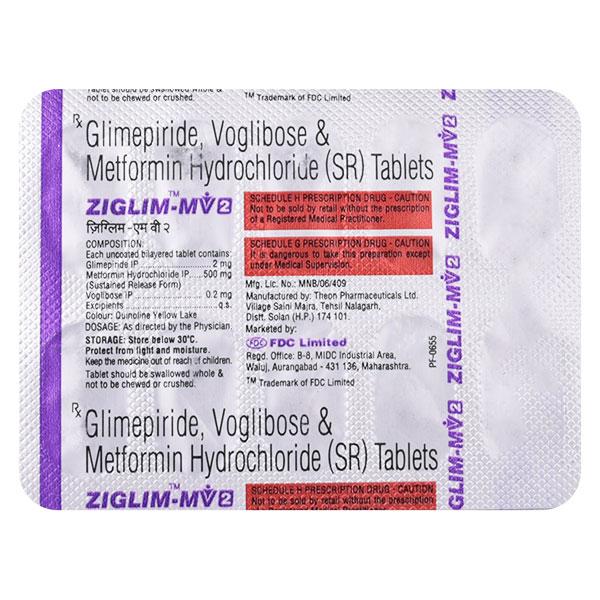 ZIGLIM MV 2 Tablet 10's