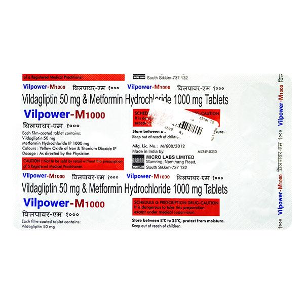 VILPOWER M 1000mg Tablet 10's