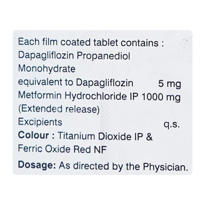 DAPANOVA M 5/1000 Tablet 15's
