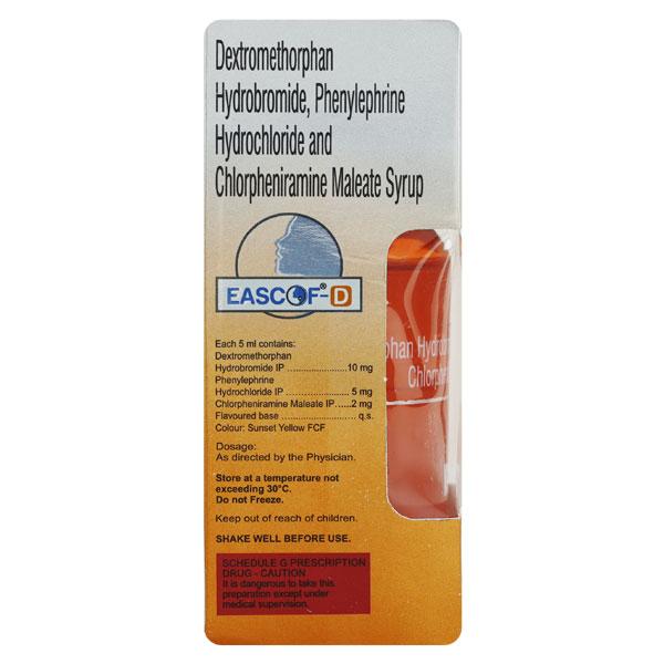 Eascof D Sugar Free Mixed Fruit Flavour Syrup 100ml