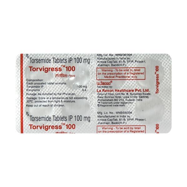 Torvigress 100mg Tablet 10'S