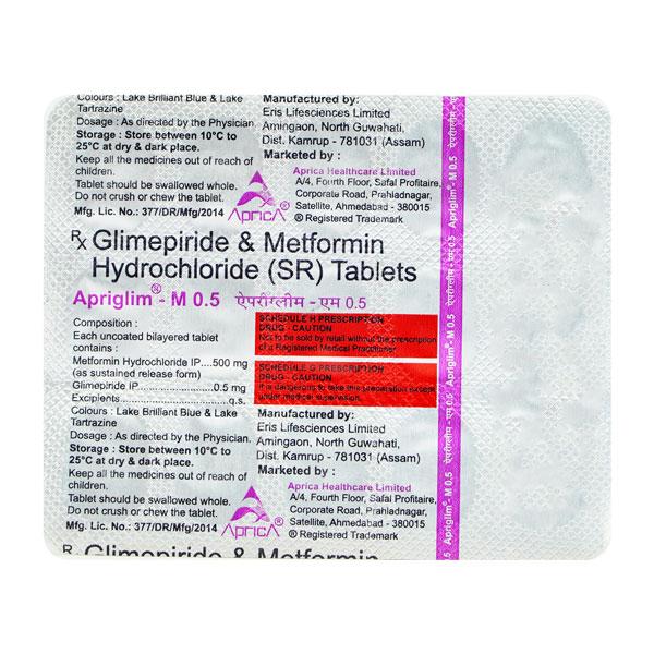 APRIGLIM M 0.5 Tablet 15's