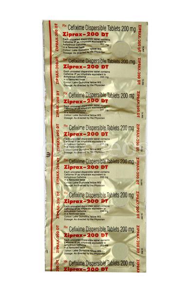 Ziprax DT 200mg Tablet 10'S