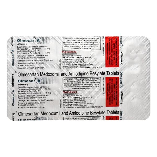Olmesar A 20mg Tablet 15'S