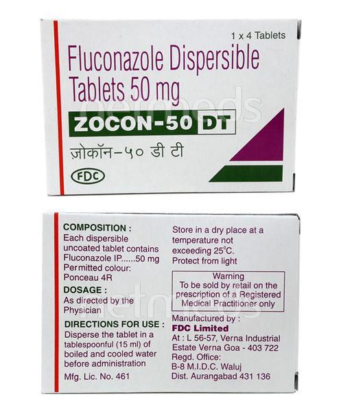 Zocon DT 50mg Tablet 4'S