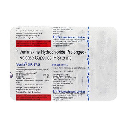 Venla XR 37.5mg Capsule 10'S