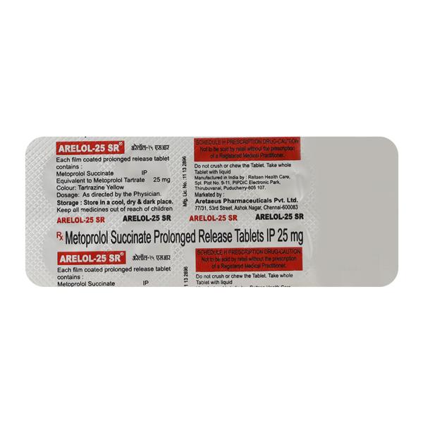 Arelol SR 25mg Tablet 10'S